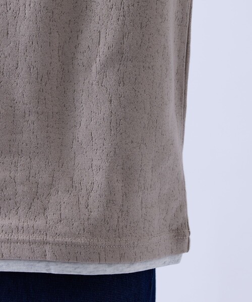  j.n.r.d（ジェー・エヌ・アール・ディー）の「クラックサーフェスフェイクレイヤードT（Tシャツ/カットソー・メンズ・ホワイト/ワイン/ベージュ系その他・S/LL/L/M）」の13枚目の写真