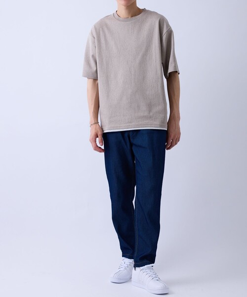  j.n.r.d（ジェー・エヌ・アール・ディー）の「クラックサーフェスフェイクレイヤードT（Tシャツ/カットソー・メンズ・ホワイト/ワイン/ベージュ系その他・S/LL/L/M）」の17枚目の写真