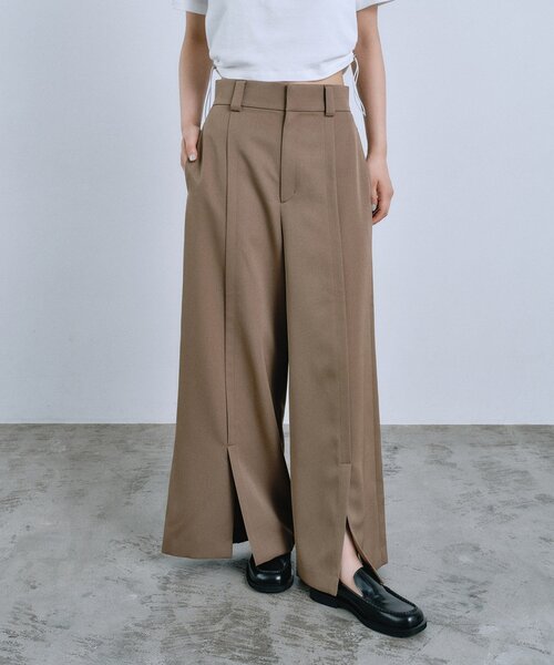 CODE A(コードエー)の「center slit wide pants(その他パンツ・レディース・ブラウン系その他/ブラック・38/35/36/34)」の3枚目の写真