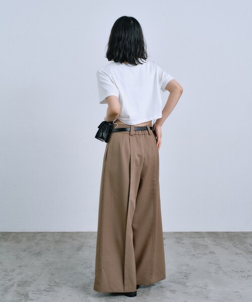 CODE A(コードエー)の「center slit wide pants(その他パンツ・レディース・ブラウン系その他/ブラック・38/35/36/34)」の7枚目の写真
