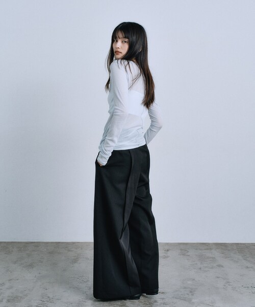 CODE A(コードエー)の「center slit wide pants(その他パンツ・レディース・ブラウン系その他/ブラック・38/35/36/34)」の13枚目の写真