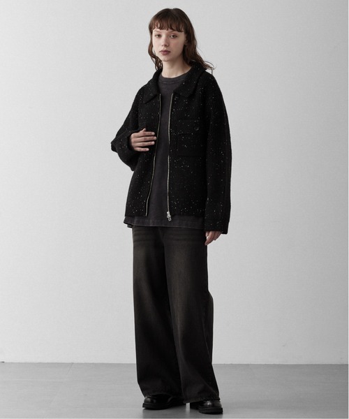 RUUBON（ルーボン）の「【RUUBON】 nep knit double zip jacket / ネップニットダブルジップジャケット（ニット/セーター・メンズ・ブラウン/ブラック/ナチュラル・L/M/S）」の14枚目の写真