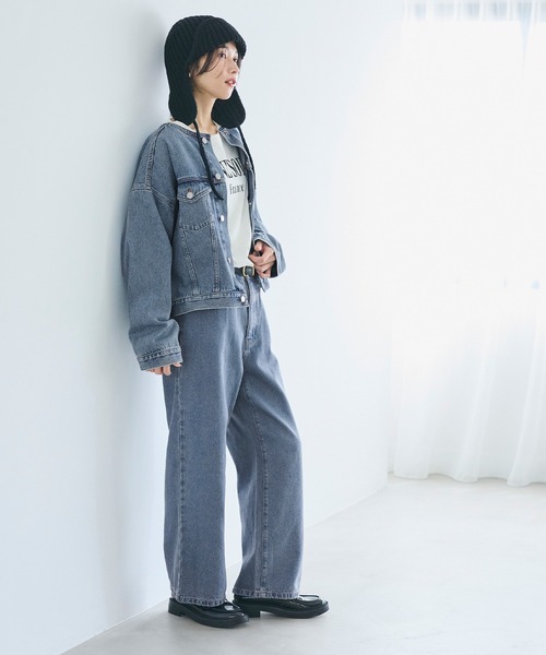 coca（coca）（コカ）の「ストレートデニムパンツ（デニムパンツ・レディース・ブルー・M/L/S）」の11枚目の写真