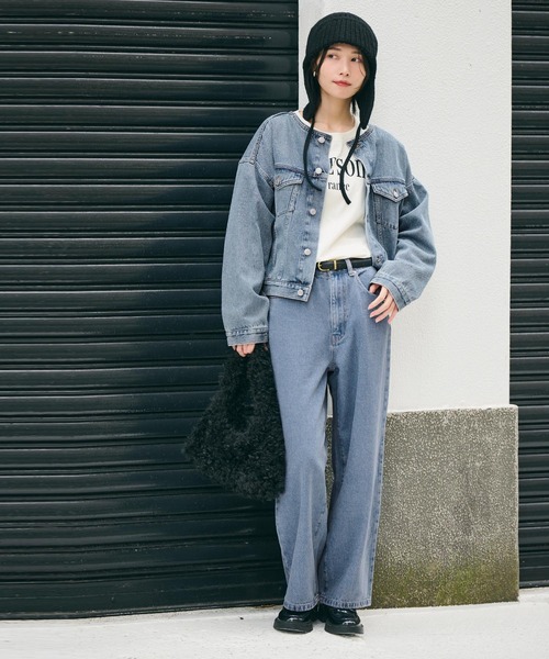 coca（coca）（コカ）の「ストレートデニムパンツ（デニムパンツ・レディース・ブルー・M/L/S）」の12枚目の写真