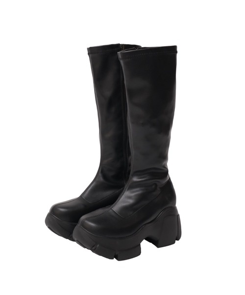 Lovilyn（ラヴィリン）の「-5kg2way厚底カバーブーツ（ブーツ・レディース・ブラック/ホワイト・SMALL/MEDIUM/LARGE）」の12枚目の写真