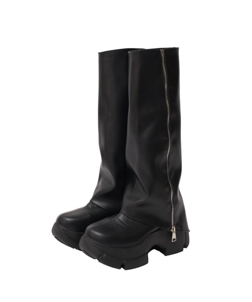 Lovilyn（ラヴィリン）の「-5kg2way厚底カバーブーツ（ブーツ・レディース・ブラック/ホワイト・SMALL/MEDIUM/LARGE）」の13枚目の写真