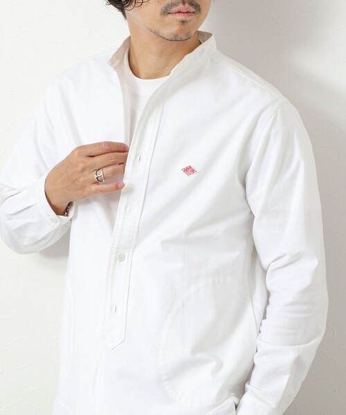DANTON（ダントン）の「【DANTON/ダントン】DT-B0280 SOX BAND COLLAR SHIRT 25AW（シャツ/ブラウス・メンズ・ホワイト/キナリ・38/42/44/40）」の2枚目の写真