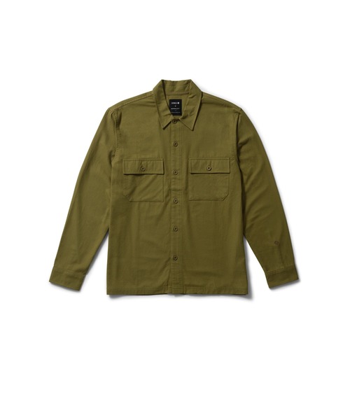 STANCE(スタンス)の「【STANCE/スタンス】長袖コットンシャツ LOWELL LS BUTTON UP(シャツ/ブラウス・メンズ・グリーン・MEDIUM)」の1枚目の写真