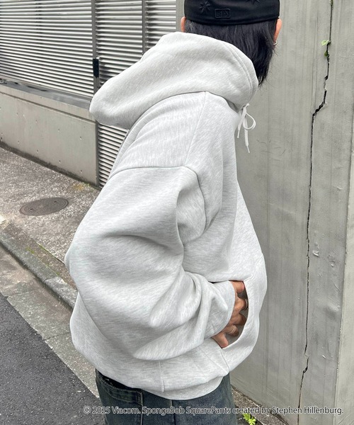 ILL'S(イルズ)の「スポンジボブ バックプリント 刺繍 プルパーカー メンズ レディース ユニセックス(パーカー・メンズ・ブラック/グレー系その他/ブラック系その他/アッシュグレー・M/L)」の13枚目の写真