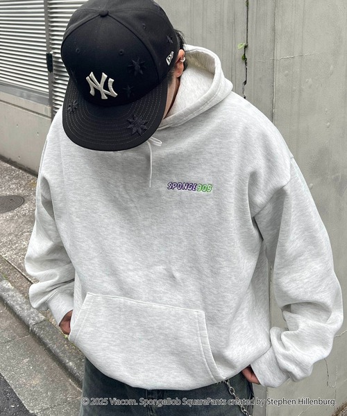 ILL'S(イルズ)の「スポンジボブ バックプリント 刺繍 プルパーカー メンズ レディース ユニセックス(パーカー・メンズ・ブラック/グレー系その他/ブラック系その他/アッシュグレー・M/L)」の16枚目の写真