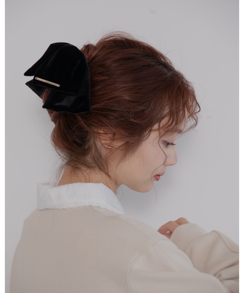 jumelle（ジュメロ）の「【25AWアクセ部門 売上個数１位】ベロアリボンクリップ（バレッタ/ヘアクリップ・レディース・ブラウン/ブラック・FREE）」の13枚目の写真