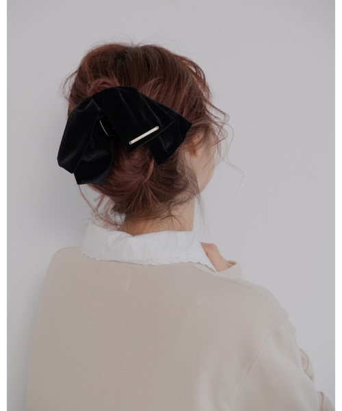 jumelle（ジュメロ）の「【25AWアクセ部門 売上個数１位】ベロアリボンクリップ（バレッタ/ヘアクリップ・レディース・ブラウン/ブラック・FREE）」の15枚目の写真