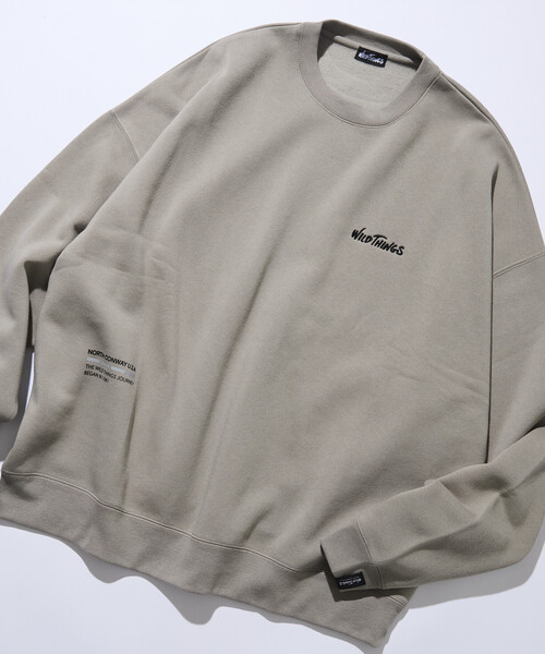FREAK'S STORE（フリークスストア）の「限定展開 WILD THINGS×FREAK'S STORE/ワイルドシングス 別注 ビッグシルエット マルチプリントデザイン クルーネックスウェット（スウェット・メンズ・グレイッシュベージュ/ブラック/アッシュグレー/スミクロ・SMALL/MEDIUM/LARGE）」の16枚目の写真