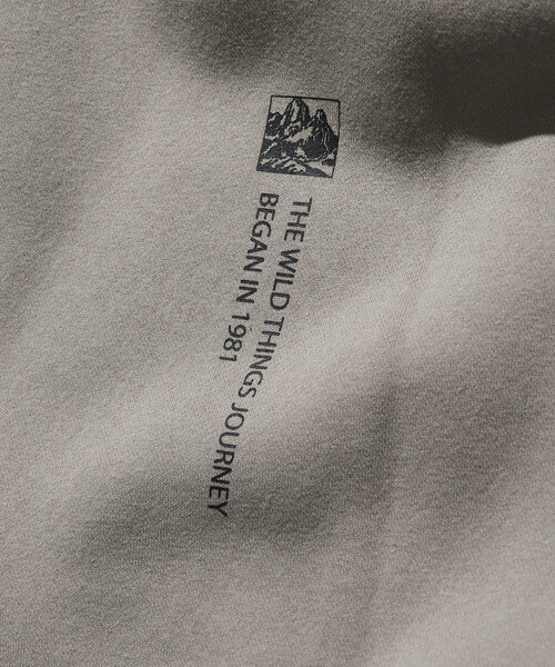 FREAK'S STORE（フリークスストア）の「限定展開 WILD THINGS×FREAK'S STORE/ワイルドシングス 別注 ビッグシルエット マルチプリントデザイン クルーネックスウェット（スウェット・メンズ・グレイッシュベージュ/ブラック/アッシュグレー/スミクロ・SMALL/MEDIUM/LARGE）」の17枚目の写真