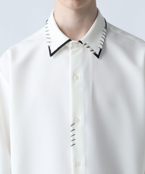 HARE(ハレ)の「スケッチラインステッチシャツ(HARE)(シャツ/ブラウス・メンズ・ブラック/ブルー/ホワイト/ベージュ・FREE)」の18枚目の写真