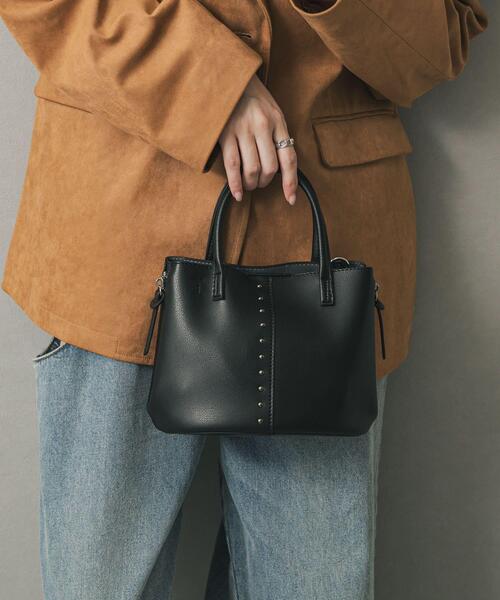 SENSE OF PLACE by URBAN RESEARCH（センスオブプレイスバイアーバンリサーチ）の「スタッズショルダーバッグ（ショルダーバッグ・レディース・レッド/アイボリー/ブラック・ONE）」の7枚目の写真