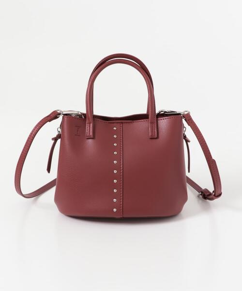 SENSE OF PLACE by URBAN RESEARCH（センスオブプレイスバイアーバンリサーチ）の「スタッズショルダーバッグ（ショルダーバッグ・レディース・レッド/アイボリー/ブラック・ONE）」の4枚目の写真