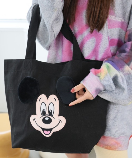 Disney（ディズニー）の「Disney フェイストート（トートバッグ・レディース・ブラック/ブラック系その他/ピンク・FREE）」の8枚目の写真