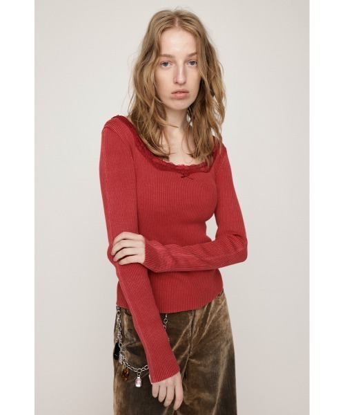 セール】LACE DOCKING TOPS レースドッキング トップス 秋服 冬服（T