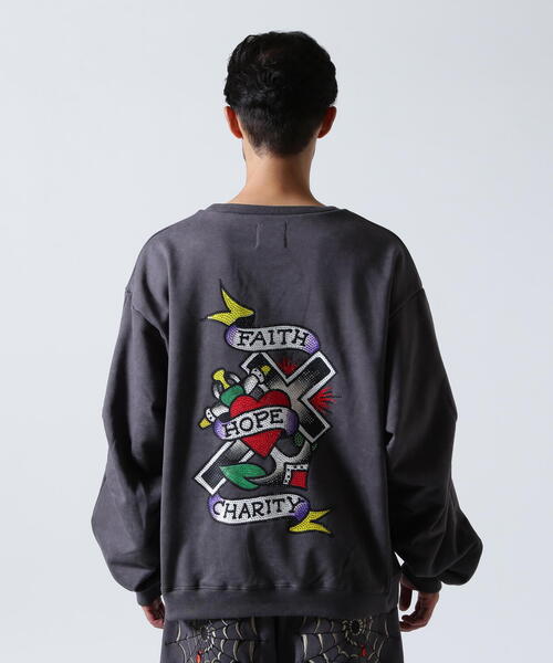FR(13)NDS(フレンズ)の「FR(13)NDS × Ed Hardy/フレンズ × エド・ハーディ/コラボスウェット(スウェット・メンズ・ブラウン/グレー・M/L)」の16枚目の写真