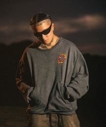 ●未使用品　リバーシブル　Ed Hardy×TRAVS スカジャン　フーディ Ed Hardy × TRAVS/エド ハーディー×トラヴィス/REVERSIBLE