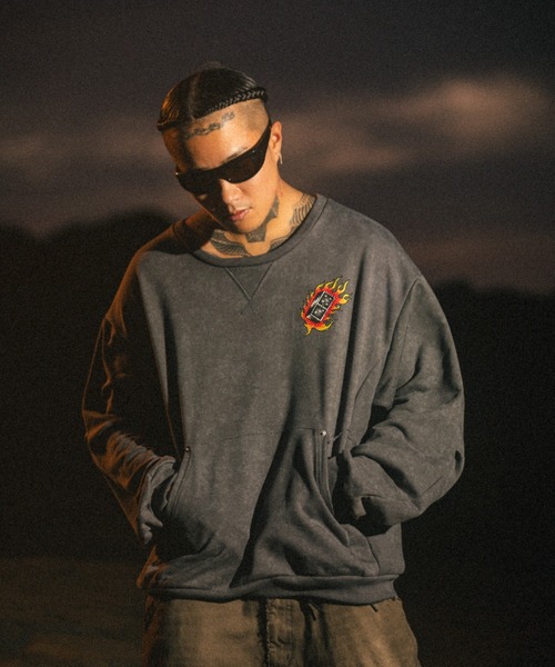FR(13)NDS(フレンズ)の「FR(13)NDS × Ed Hardy/フレンズ × エド・ハーディ/コラボスウェット(スウェット・メンズ・ブラウン/グレー・M/L)」の1枚目の写真