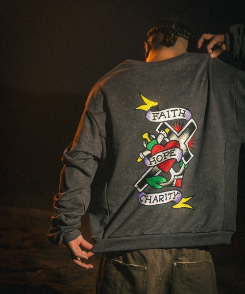 FR(13)NDS(フレンズ)の「FR(13)NDS × Ed Hardy/フレンズ × エド・ハーディ/コラボスウェット(スウェット・メンズ・ブラウン/グレー・M/L)」の8枚目の写真