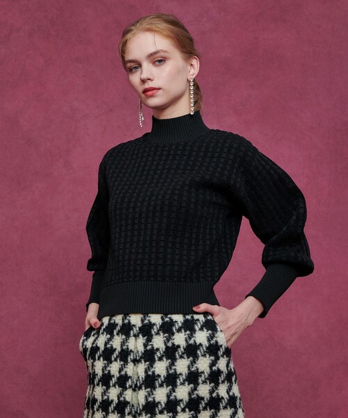 LOULOU WILLOUGHBY】ロングリブカフスモールプルオーバー（ニット