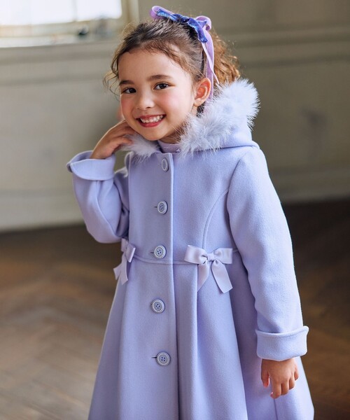 ANY（エニィ）の「【フード取り外し可能】ウールライクコート（その他アウター・キッズ・サックスブルー系/ベージュ系・130/120/110）」の5枚目の写真