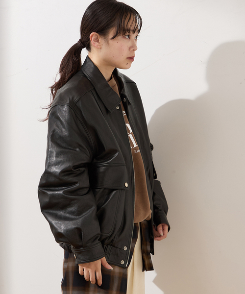 セール】【DUNST/ダンスト】 UNISEX OVERSIZED VINTAGE LEATHER B