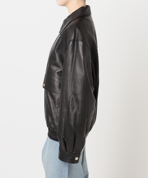 journal standard L'essage(ジャーナルスタンダードレサージュ)の「【DUNST/ダンスト】 UNISEX OVERSIZED VINTAGE LEATHER B(ライダースジャケット・レディース・ブラック・SMALL)」の9枚目の写真