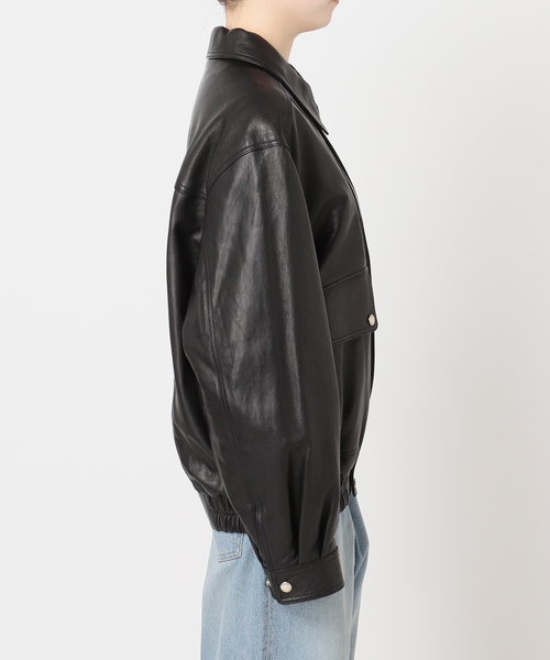 journal standard L'essage(ジャーナルスタンダードレサージュ)の「【DUNST/ダンスト】 UNISEX OVERSIZED VINTAGE LEATHER B(ライダースジャケット・レディース・ブラック・SMALL)」の11枚目の写真