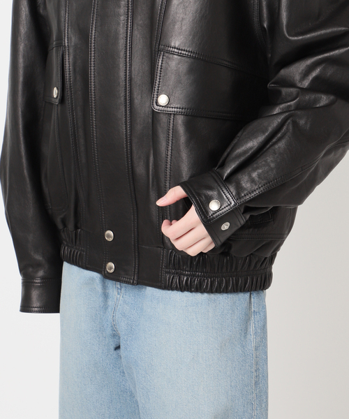 journal standard L'essage(ジャーナルスタンダードレサージュ)の「【DUNST/ダンスト】 UNISEX OVERSIZED VINTAGE LEATHER B(ライダースジャケット・レディース・ブラック・SMALL)」の13枚目の写真