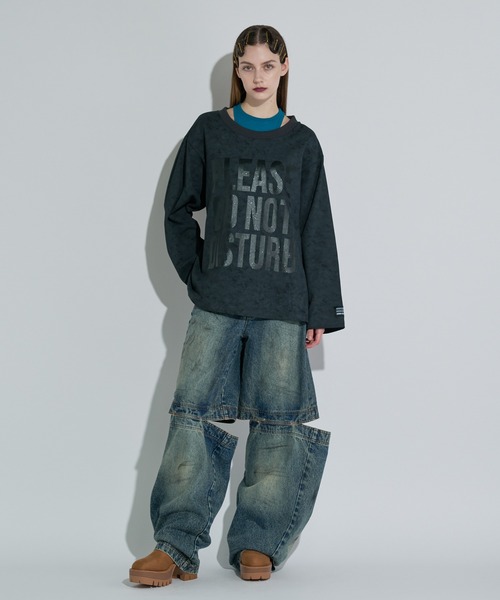 anna sui nyc(アナ スイ エヌ ワイ シー)の「DO NOT ロングスリーブTシャツ(Tシャツ/カットソー・レディース・ブラック/グレー/ブラウン・FREE)」の4枚目の写真