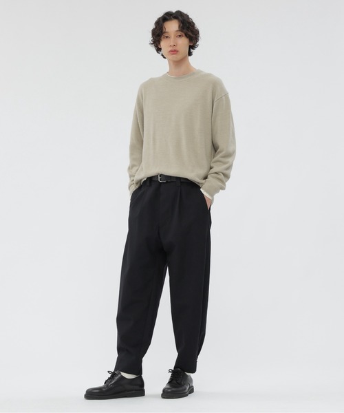 MARGARET HOWELL（マーガレットハウエル）の「WASHABLE WOOL SILK（ニット/セーター・メンズ・ダークブラウン/ベージュ/ブラック・LARGE/MEDIUM）」の12枚目の写真