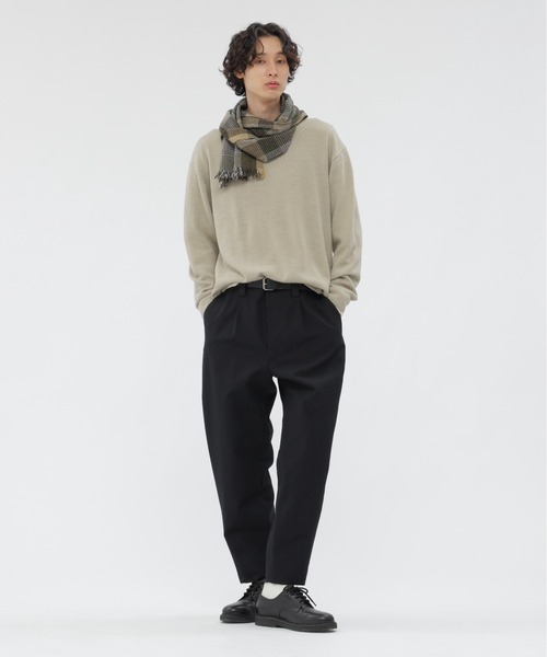 MARGARET HOWELL（マーガレットハウエル）の「WASHABLE WOOL SILK（ニット/セーター・メンズ・ダークブラウン/ベージュ/ブラック・LARGE/MEDIUM）」の13枚目の写真