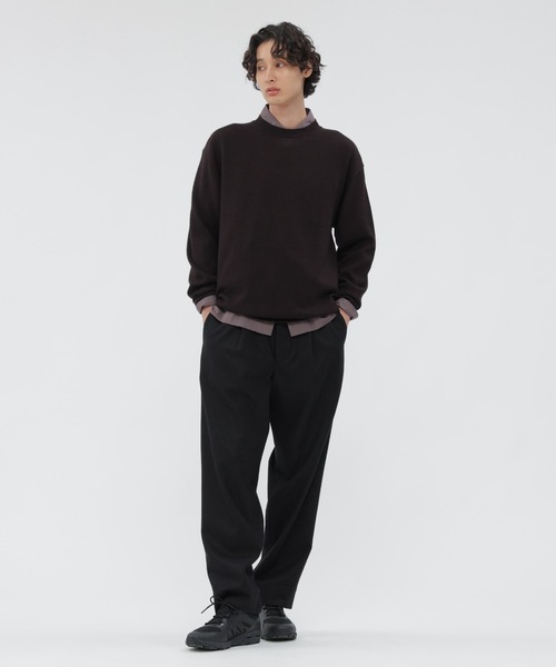 MARGARET HOWELL（マーガレットハウエル）の「WASHABLE WOOL SILK（ニット/セーター・メンズ・ダークブラウン/ベージュ/ブラック・LARGE/MEDIUM）」の7枚目の写真