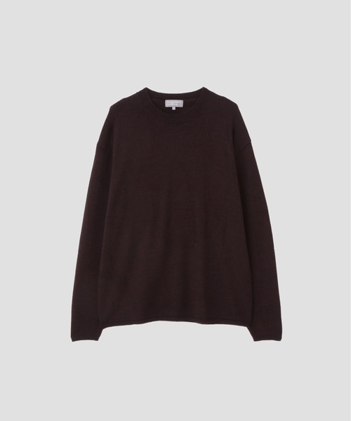 MARGARET HOWELL（マーガレットハウエル）の「WASHABLE WOOL SILK（ニット/セーター・メンズ・ダークブラウン/ベージュ/ブラック・LARGE/MEDIUM）」の9枚目の写真