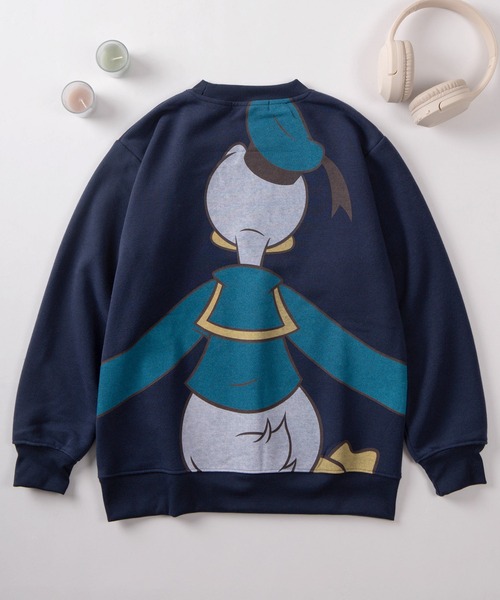 Disney（ディズニー）の「【71】【Disney/ディズニー】ミッキーマウス／ミニーマウス／ドナルドダック 裏起毛 スウェット（スウェット・レディース・アッシュグレー/チャコールグレー/ライトピンク/ブラック/ネイビー/ピンク/ベージュ系その他/グリーン・M/L）」の6枚目の写真