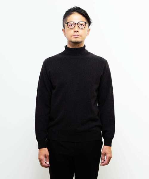 MEN'S MELROSE（メンズメルローズ）の「プレーティングカノコタートルネックニット | ウォッシャブル（ニット/セーター・メンズ・ブラック/ネイビー/ブラウン/グレー・2/4/3）」の5枚目の写真