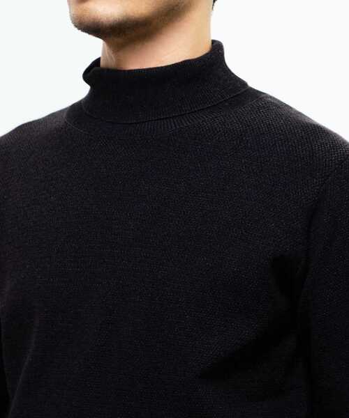 MEN'S MELROSE（メンズメルローズ）の「プレーティングカノコタートルネックニット | ウォッシャブル（ニット/セーター・メンズ・ブラック/ネイビー/ブラウン/グレー・2/4/3）」の9枚目の写真