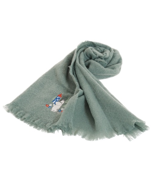 macocca(マコッカ)の「MOOMIN ムーミン ブークレーシャギー無地ストール ムーミン刺繍(ストール/ショール・レディース・グリーン/グレー/アイボリー・FREE)」の12枚目の写真