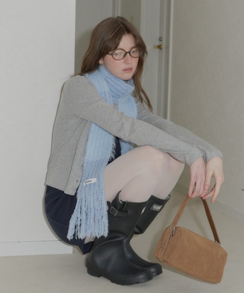 GIUNON（ジウノン）の「eyelet scallop soft cardigan / アイレットスカラップソフトカーディガン（カーディガン/ボレロ・レディース・ネイビー/ブラック/グレー/ホワイト・FREE）」の14枚目の写真