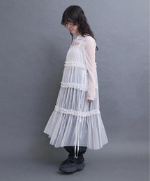 I am I in fact... | TULLE frill onepiece(ワンピース)