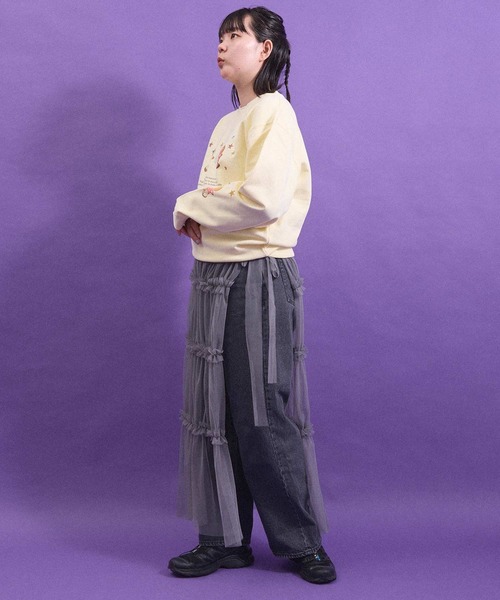 I am I in fact...（アイアムアイインファクト）の「TULLE frill onepiece（ワンピース・レディース・グレー/レッド/ホワイト/ブラック・FREE）」の20枚目の写真