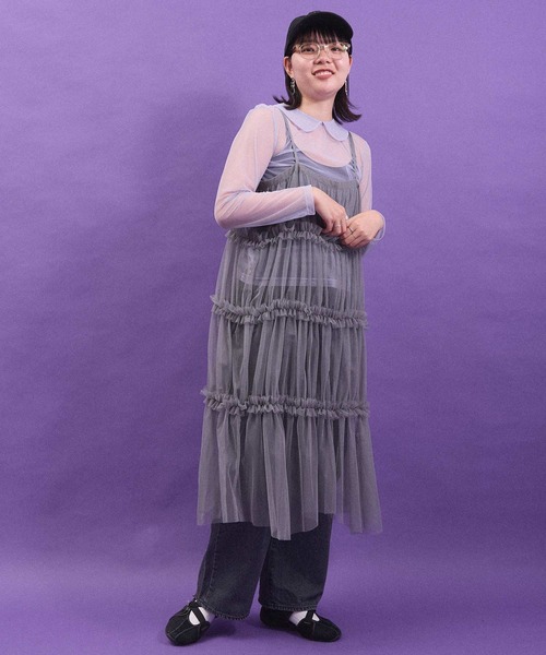 セール】TULLE frill onepiece（ワンピース）｜I am I in fact