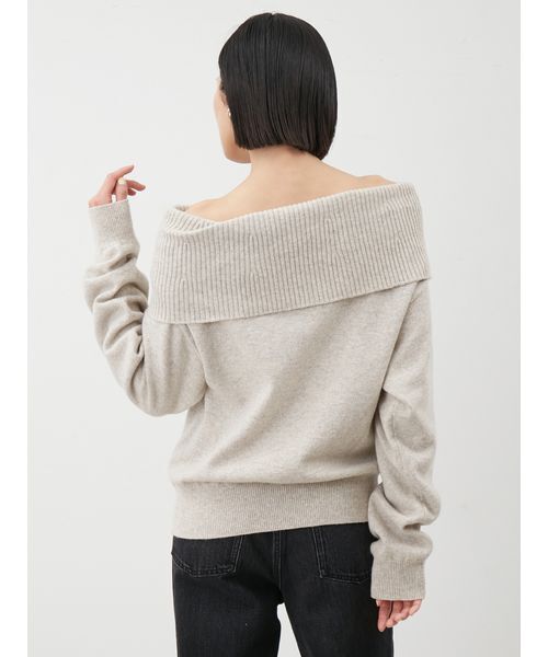 ピュアウールルーズ2wayオフショルニット（ニット/セーター）｜Mila