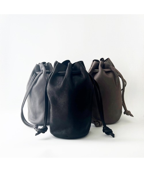 Esperanto(エスペラント)の「esperanto(エスペラント)/エスペラント定番巾着BAG(ショルダーバッグ・レディース・ブラック/グレー系/ブラウン系2・FREE)」の4枚目の写真