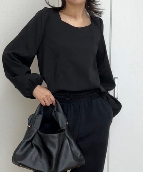Flugge(フラッジー)の「バックリボンブラウス(シャツ/ブラウス・レディース・ブラック/アイボリー・FREE)」の11枚目の写真