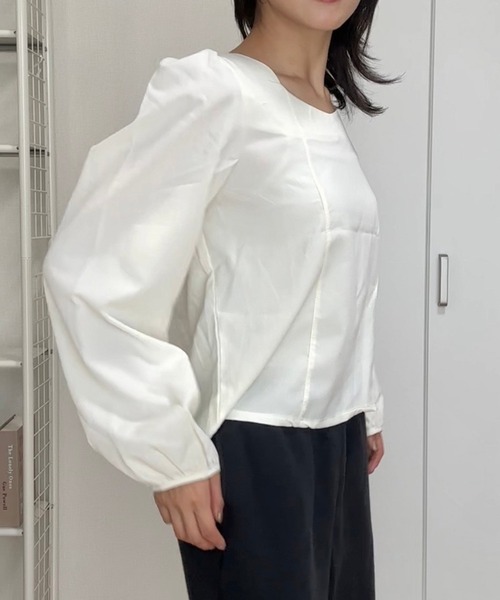 Flugge(フラッジー)の「バックリボンブラウス(シャツ/ブラウス・レディース・ブラック/アイボリー・FREE)」の17枚目の写真
